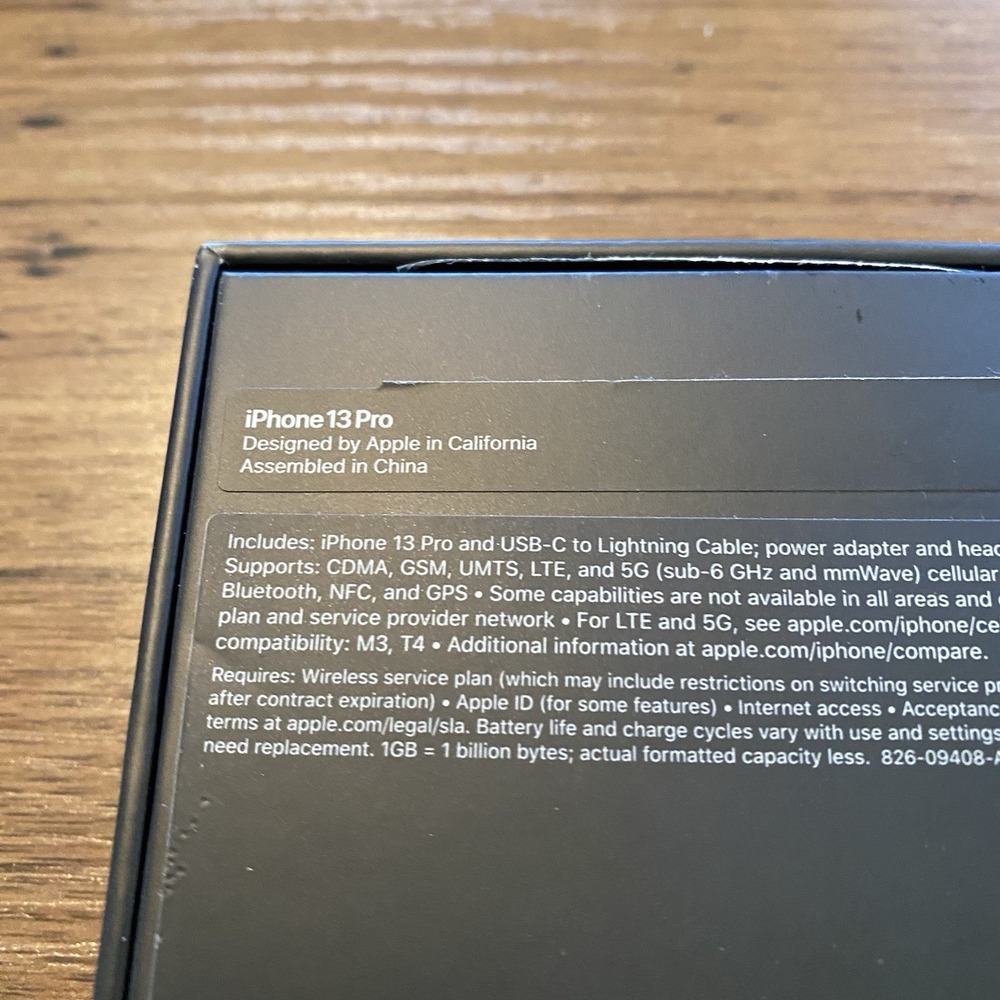 iPhone 13 Pro Empty Retail Box Graphite - Picture 3 of 5